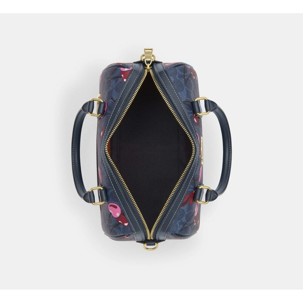 Coach Rowan Satchel Bag In Signature Canvas With Cherry Print CY692 - Picture 8 of 15